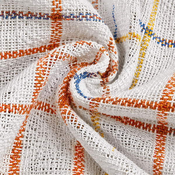 Präsentation des Musters und der Qualität des Geschirrhandtuchs. 