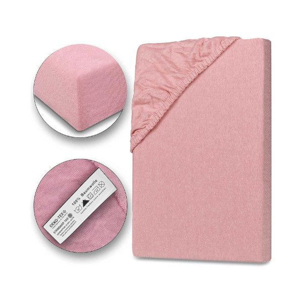 Kinder Spannbettlaken mit Details. Oeko-Tex Siegel und aus 100% Baumwolle, sowie Pflegeanleitung