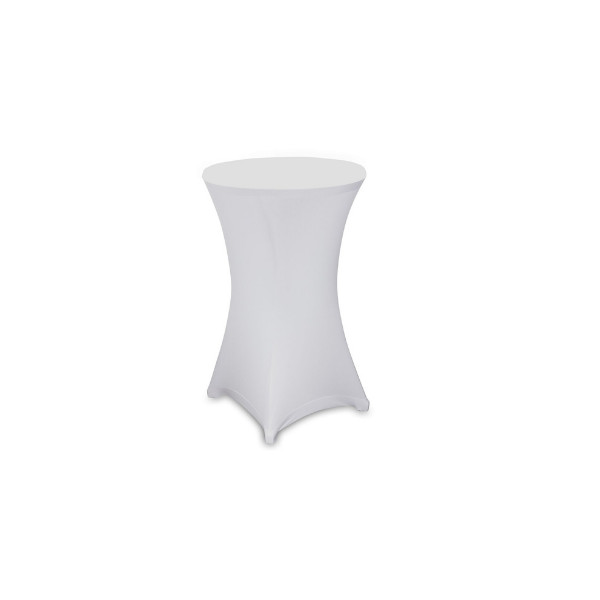 Stehtischhusse Stretch in Weiß oder Schwarz für Stehtische mit 60 bis 80cm Durchmesser