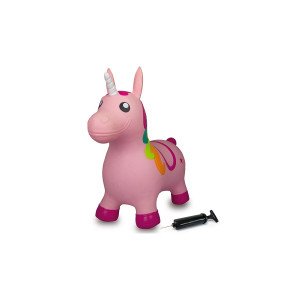 Hüpftier Einhorn bunt mit Pumpe