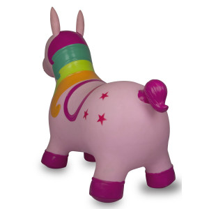 Hüpftier Einhorn bunt mit Pumpe