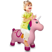 Hüpftier Einhorn bunt mit Pumpe