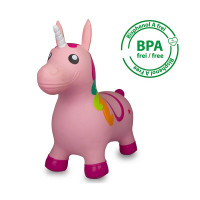 Hüpftier Einhorn bunt mit Pumpe