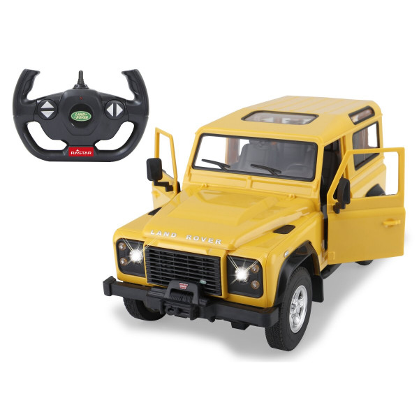 Jamara Land Rover Defender 1:14 gelb 2,4GHz Tür manuell