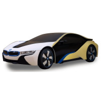 Jamara BMW I8 1:24 weiß/gelb 2,4GHz UV Photochromic Serie
