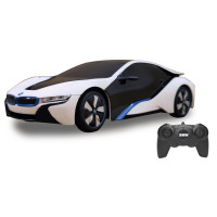 Jamara BMW I8 1:24 weiß/gelb 2,4GHz UV Photochromic Serie