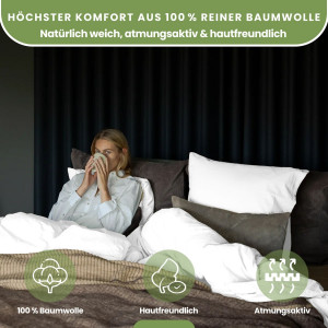 Jersey Bettwäsche 135x200cm Weiss