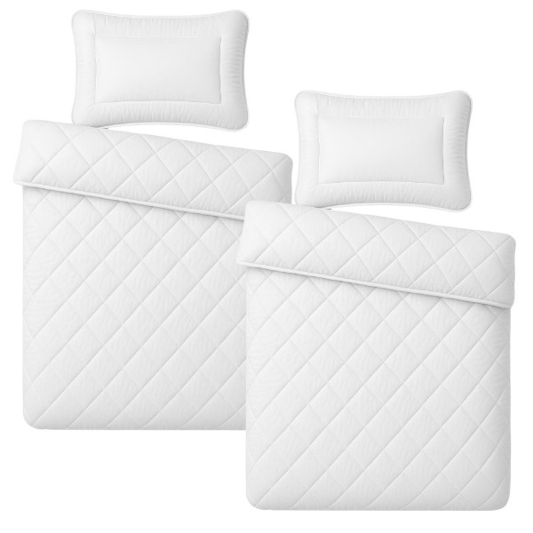 2 Stück Kinderbett 2 teiliges Microfaser Set Bettdecke 100x135cm Kissen 40x60cm