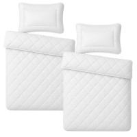 2 Stück Kinderbett 2 teiliges Microfaser Set Bettdecke 100x135cm Kissen 40x60cm