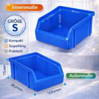 Stapelbox Größe S – Robuste, stapelbare Aufbewahrungsbox