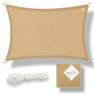 hanSe Sonnensegel 2,5x4m HDPE UV-beständig &...