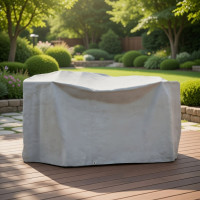 Julido Gartentischhülle Sitzgruppenhülle 600D wetterfest UV-Schutz 200x165x80cm