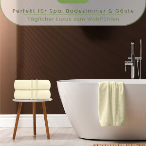 Julido2er Set Duschtuch 70x140cm aus 100% Baumwolle, weich & saugstark
