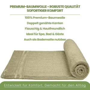 Julido2er Set Duschtuch 70x140cm aus 100% Baumwolle, weich & saugstark