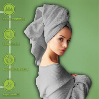 Julido2er Set Duschtuch 70x140cm aus 100% Baumwolle, weich & saugstark