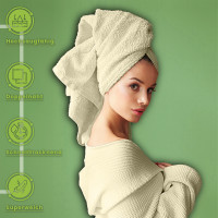 Julido2er Set Duschtuch 70x140cm aus 100% Baumwolle, weich & saugstark