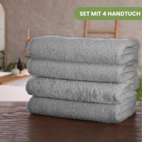 Julido 4er Set Handtücher 50x100 cm aus 100% Baumwolle, weich & saugstark