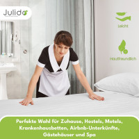 Julido Jersey Spannbettlaken 140–160x200cm Weiss aus 100% Baumwolle atmungsaktiv