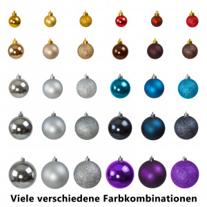 120tlg Weihnachtskugelset