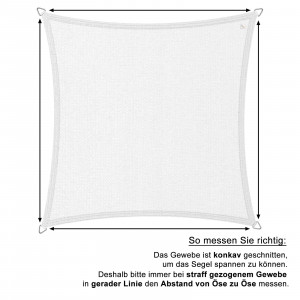hanSe Sonnensegel 2x2m Taupe HDPE UV-beständig & wetterfest für den Garten
