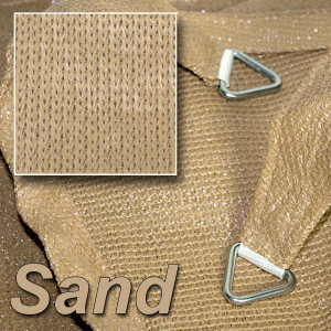 hanSe Sonnensegel 3x4m Sand HDPE UV-beständig & wetterfest für den Garten