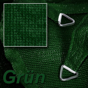 hanSe Sonnensegel 2x2m Grün HDPE UV-beständig...
