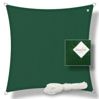 hanSe Sonnensegel 2x2m Grün HDPE UV-beständig & wetterfest für den Garten