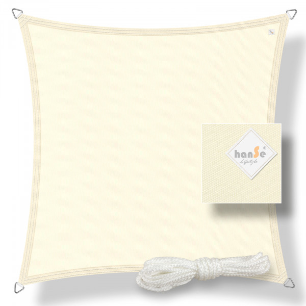Sonnensegel Polyester 2x2m Creme