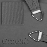 Sonnensegel Polyester 2x2m Graphit