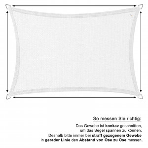 Sonnensegel Polyester 2x4m Creme